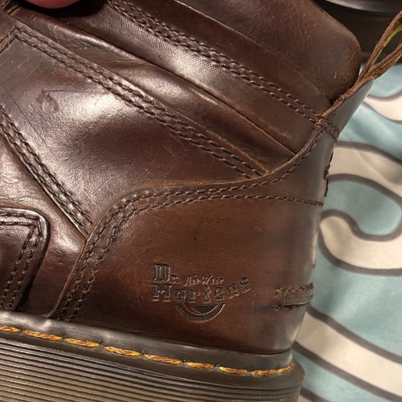 Dr. Martens Dark Brown Men's Leather Boots - Picture 6 of 14